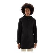 Lichtgewicht Stretch Polyester Parka Woolrich , Black , Dames