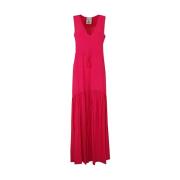 Maxi Jurk Semicouture , Pink , Dames