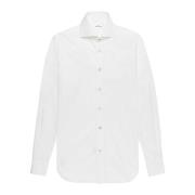 Delicate Katoenen Overhemd Kiton , White , Heren