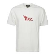Hermance Katoenen T-Shirt met Voorkant Print A.p.c. , White , Heren