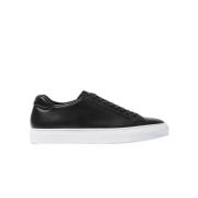 Handgemaakte zwarte leren sneakers Scarosso , Black , Heren