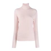 Hoog kraag shirt Roberto Collina , Pink , Dames