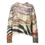 Trendy Zebra Mohair Sweater Lala Berlin , Multicolor , Dames