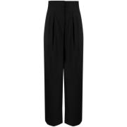 Zwarte Gedrapeerde Broek Remain Birger Christensen , Black , Dames