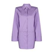 Lila Katoenen Overhemdjurk The Attico , Purple , Dames