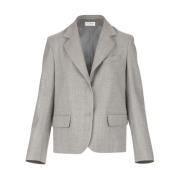 Cashmere Blend Blazer P.a.r.o.s.h. , Gray , Dames