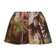 Tropische Shorts voor Vrouwen Alanui , Brown , Dames