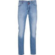 Klassieke Straight Jeans Kiton , Blue , Heren