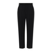 Plooivoorkant broek Lanvin , Black , Dames