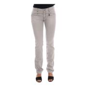 Slim Grijze Wassing Katoenen Jeans Costume National , Gray , Dames