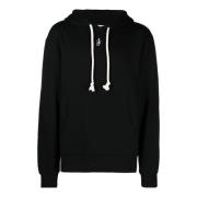 Zwarte katoenen en zijden hoodie JW Anderson , Black , Heren