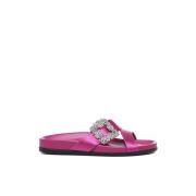 Roze sandalen met juweelgesp Manolo Blahnik , Pink , Dames