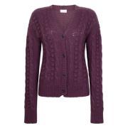 Stijlvol en Comfortabel Julie Cardigan Jane Lushka , Purple , Dames