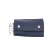 Pre-owned Leather key-holders Hermès Vintage , Blue , Dames