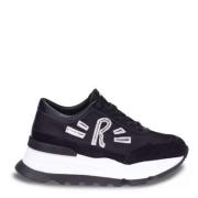 Stoffen Sneakers met Leren Details en EVA-zool Rucoline , Black , Dame...