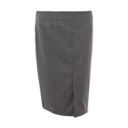 Grijze Wollen Pencilrok Lardini , Gray , Dames