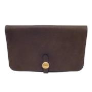 Pre-owned Leather wallets Hermès Vintage , Brown , Dames