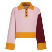 Cashmere Colourblock Polo Sweater Marni , Multicolor , Dames