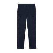 Marineblauwe stretchkatoenen cargobroek Brooks Brothers , Blue , Heren