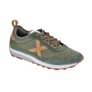 Bruine Suiker Sneaker 70's Stijl Munich , Green , Heren