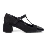 Verfijnde Mary Jane Schoenen van Suède Sangiorgio , Black , Dames