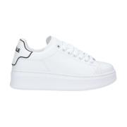 Witte Sneaker met Rubberen Achterkant Gaëlle Paris , White , Dames