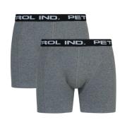 Anthracite Melee Boxershort voor Heren Petrol , Gray , Heren