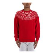 Heron Reindeer Sweater MC2 Saint Barth , Red , Heren