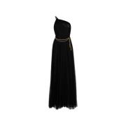 Maxi Jurk Elisabetta Franchi , Black , Dames