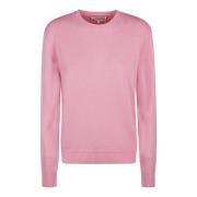 Wollen Crewneck Sweater met Logo Schrijven MC2 Saint Barth , Pink , Da...