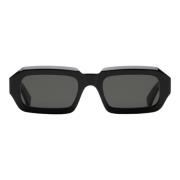 Zwarte Rechthoekige Zonnebril Retrosuperfuture , Black , Unisex