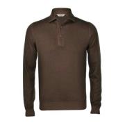 Gebreide polo voor casual of formele stijl Gran Sasso , Brown , Heren