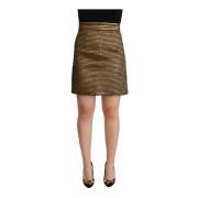 Black Gold A-line Above Knee Casual Skirt Boutique Moschino , Black , ...
