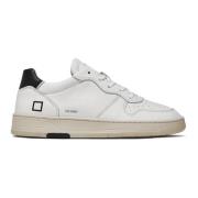 Witte sneakers met geperforeerde neus en geëmbosseerd logo D.a.t.e. , ...