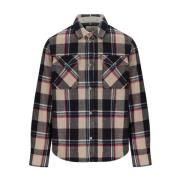 Ruitpatroon Sand Overshirt Woolrich , Beige , Heren