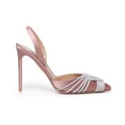 Roze Juweel Slingback Stiletto Hakken Aquazzura , Pink , Dames