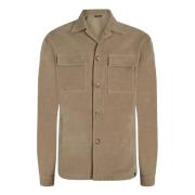 Link Overhemdjasje In Moleskin Boggi Milano , Beige , Heren