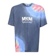 T-shirts Msgm , Blue , Heren