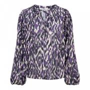 Feminine Blousetop met Ronde Hals &Co Woman , Purple , Dames