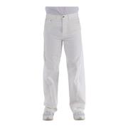 Twisted Denim Baggy Fit Jeans Lanvin , White , Heren