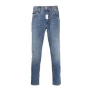Blauwe Skinny Jeans met Lage Taille Philipp Plein , Blue , Heren