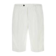 Witte Lyocell Bermuda Shorts PT Torino , White , Heren