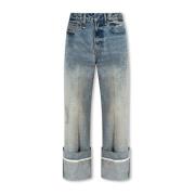 Jeans met wijde pijpen R13 , Blue , Dames