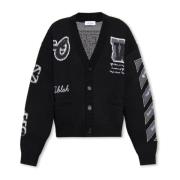 Cardigan met logo Off White , Black , Heren