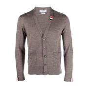 Bruine Button-Up Cardigan Sweater Thom Browne , Brown , Heren