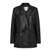 Leren Oversized Blazer Co'Couture , Black , Dames