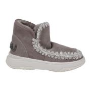 Glitter Logo Eskimo Jogger Laarzen Mou , Gray , Dames