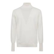 Witte Butter T Neck Pullover Ballantyne , White , Heren