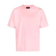 Katoenen T-shirt A.p.c. , Pink , Heren