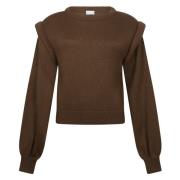 Spectaculaire Mouw Pullover | Bruin Jane Lushka , Brown , Dames